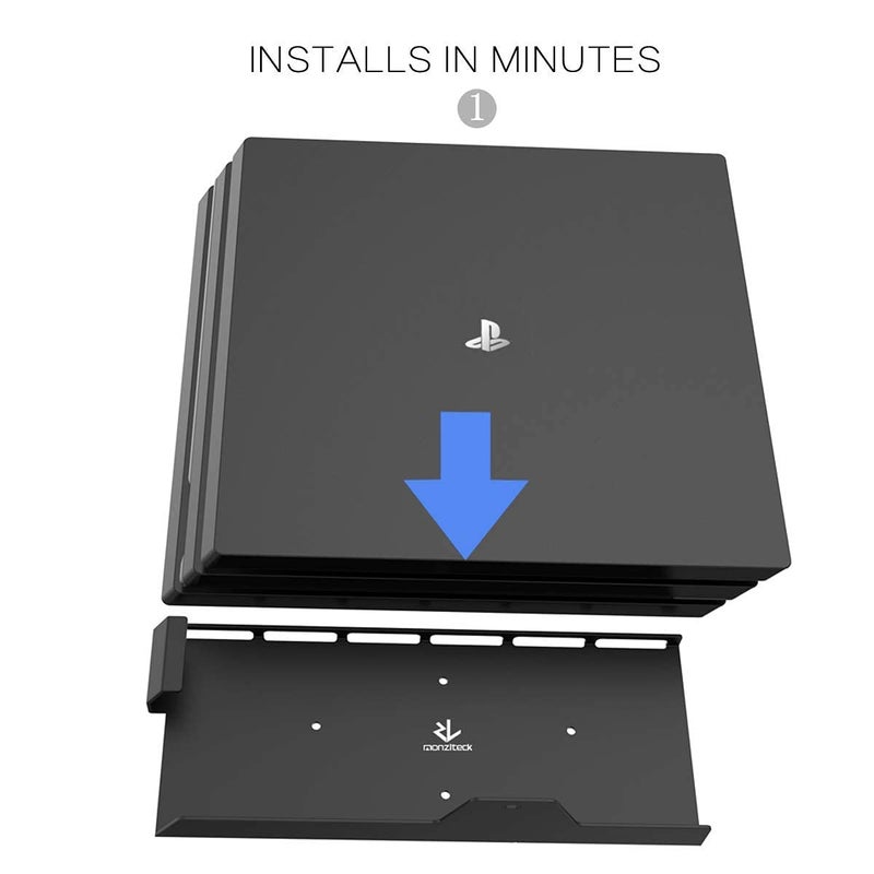 Monzlteck Wall Mount for PS-4 pro,Near or Behind TV, Space Saving,Easy to Install - Image 5